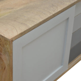 Grey Gradient 4 Drawer Sideboard, Mango Wood