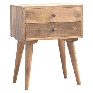Nordic 2-Drawer Bedside Table – Oak Finish