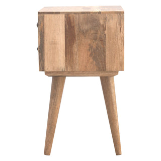 Nordic 2-Drawer Bedside Table – Oak Finish