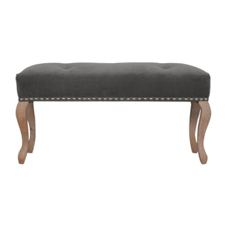 French Style Velvet Upholstered Bench