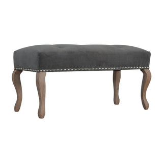 French Style Velvet Upholstered Bench