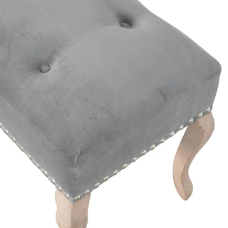 French Style Velvet Upholstered Bench
