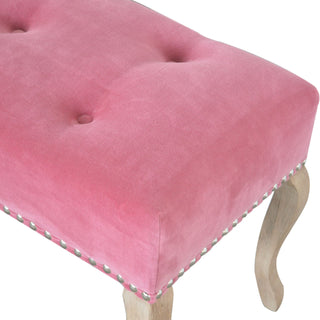 French Style Velvet Upholstered Bench