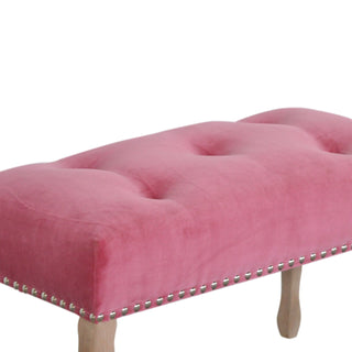 French Style Velvet Upholstered Bench