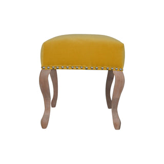 French Style Velvet Upholstered Bench