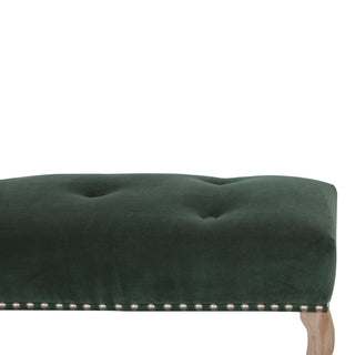French Style Velvet Upholstered Bench