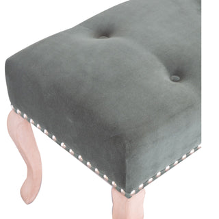 French Style Velvet Upholstered Bench