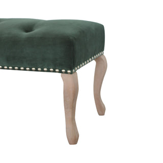 French Style Velvet Upholstered Bench