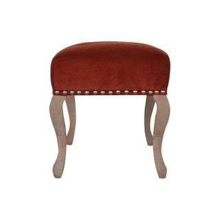 French Style Velvet Upholstered Bench