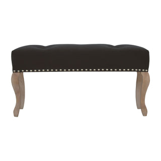 French Style Velvet Upholstered Bench