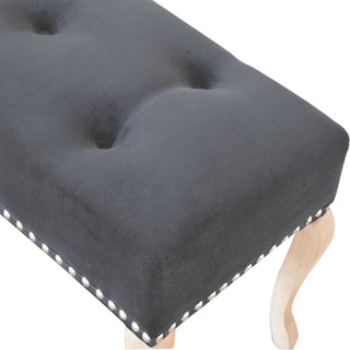 French Style Velvet Upholstered Bench