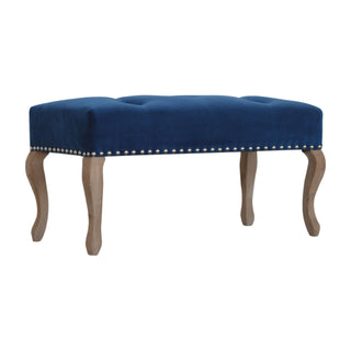 French Style Velvet Upholstered Bench