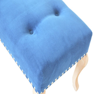 French Style Velvet Upholstered Bench