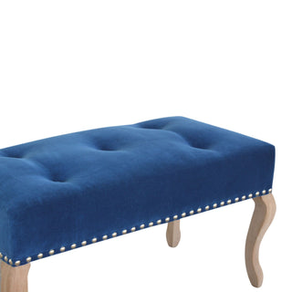 French Style Velvet Upholstered Bench