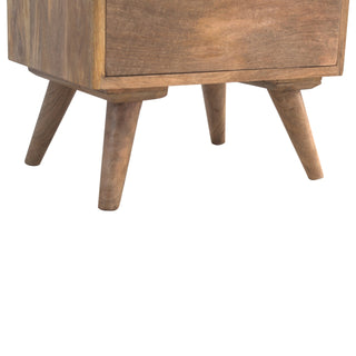 Nordic Platform Bedside Table with 3 Drawers