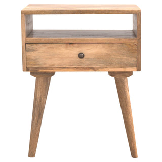 1 Shelf 1 Drawer Mango Wood Bedside Table