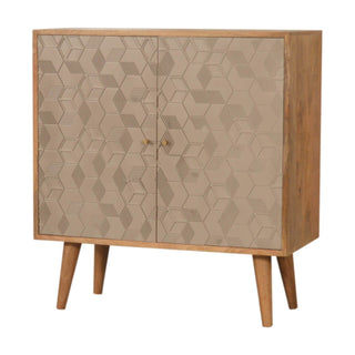 Acadia Mango Wood Cabinet, Vintage Grey