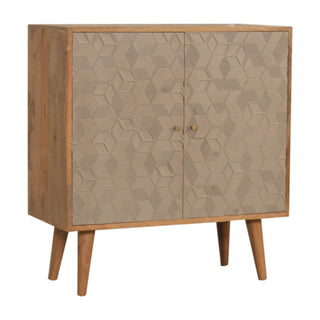 Acadia Mango Wood Cabinet, Vintage Grey
