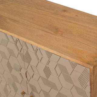 Acadia Mango Wood Cabinet, Vintage Grey