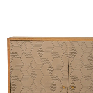 Acadia Mango Wood Cabinet, Vintage Grey