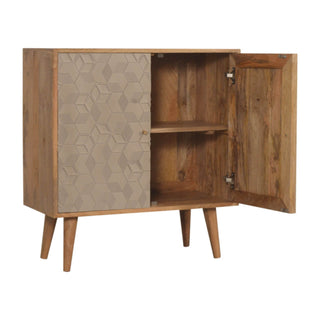 Acadia Mango Wood Cabinet, Vintage Grey