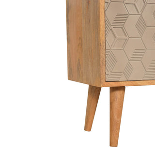 Acadia Mango Wood Cabinet, Vintage Grey