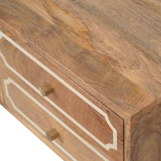 Nepal TV Stand, Bone Inlay