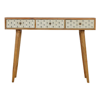 Prima 3 Drawer Console Table, Mango Wood