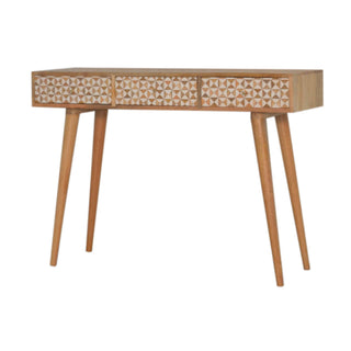 Sarina 3 Drawer Console Table, Resin Inlay