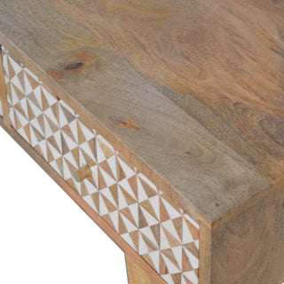 Sarina 3 Drawer Console Table, Resin Inlay