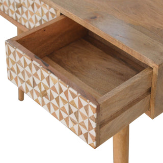 Sarina 3 Drawer Console Table, Resin Inlay