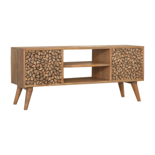 Wooden Resin Inlay TV Unit With Storage