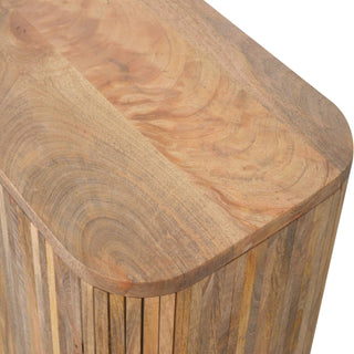 Stripe Cabinet, Mango Wood in Oak Finish