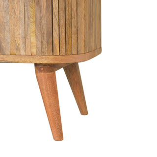 Stripe Cabinet, Mango Wood in Oak Finish