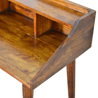 Mango Wood Writing Desk, Chestnut Finish