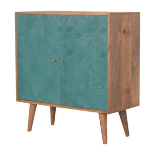 Acadia Mango Wood Cabinet, Teal