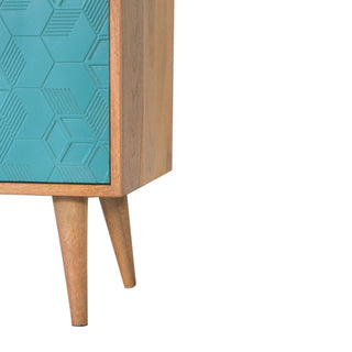 Acadia Mango Wood Cabinet, Teal