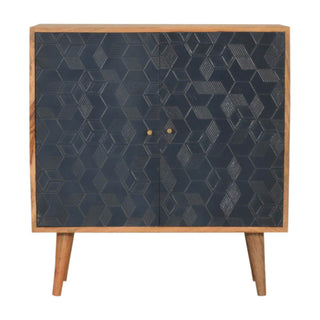 Acadia Mango Wood Cabinet, Navy