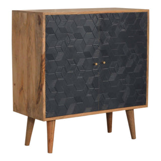 Acadia Mango Wood Cabinet, Navy