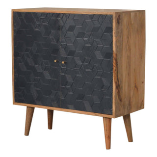 Acadia Mango Wood Cabinet, Navy