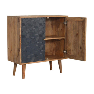Acadia Mango Wood Cabinet, Navy