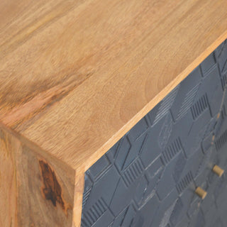 Acadia Mango Wood Cabinet, Navy