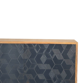 Acadia Mango Wood Cabinet, Navy