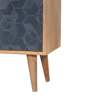 Acadia Mango Wood Cabinet, Navy