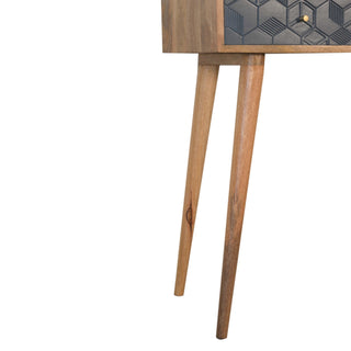 Mango Wood 2-Drawer Console Table, Navy