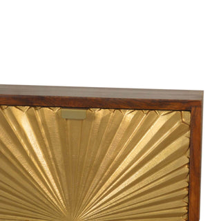 Manilla 2 Drawer Bedside Table, Brass Plated