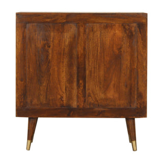 Mango Wood Manilla Cabinet with Brass Plated Fronts