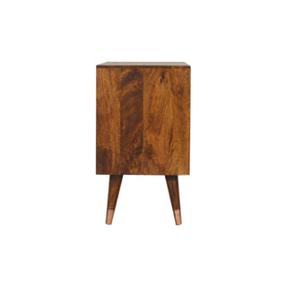 Manila 3-Drawer 1-Cabinet Mango Wood Sideboard, Copper-Plated