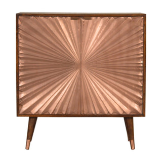 Manilla Cabinet – Mango Wood with Copper-Plated Fronts