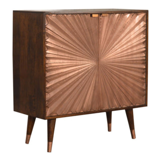 Manilla Cabinet – Mango Wood with Copper-Plated Fronts